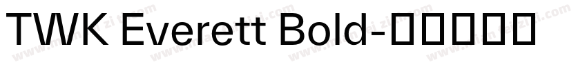 TWK Everett Bold字体转换